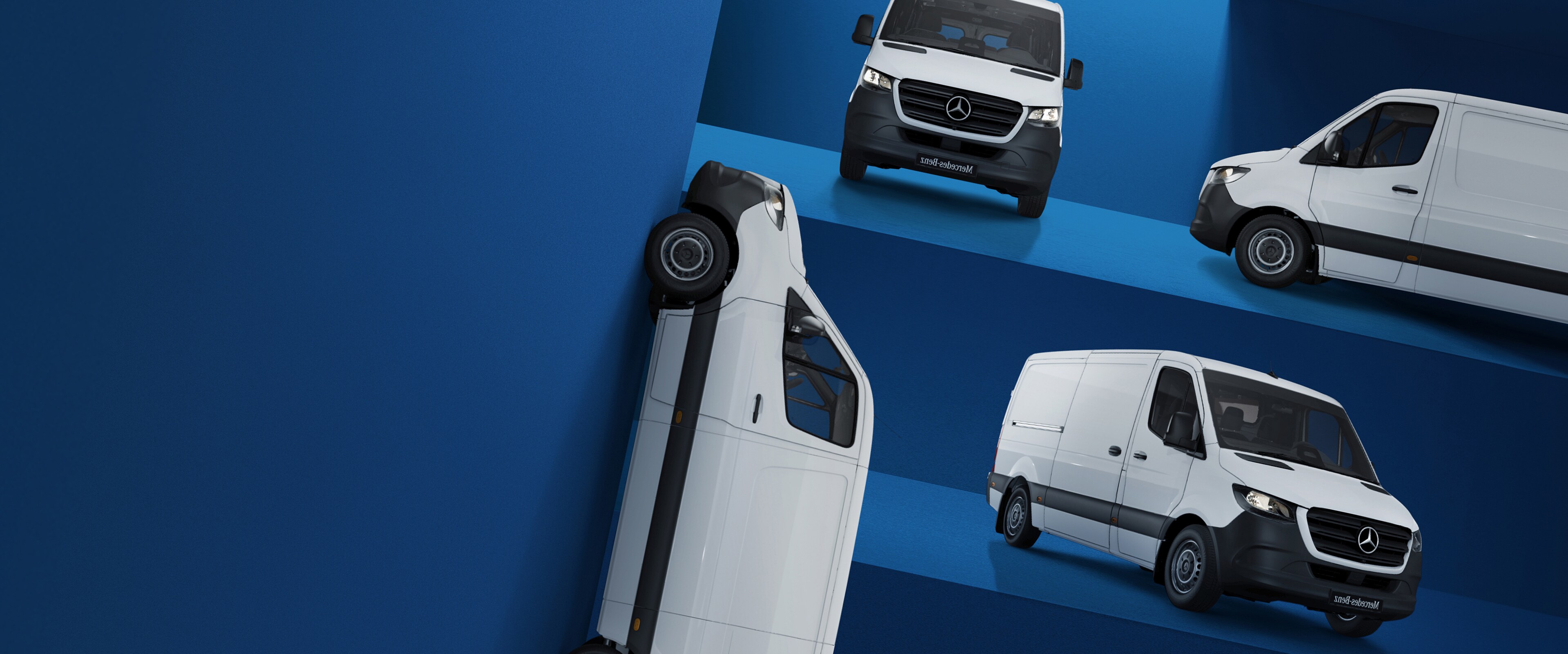 Various Mercedes-Benz Sprinter 311s against a dark blue backdrop