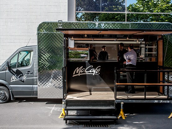 McCafé in a Mercedes-Benz Sprinter